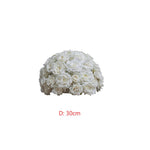 Ali Flowers White Rose Artificial Flower Ball Centerpieces for Table Decor ALFBL006 - Ali Flowers