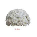 Ali Flowers White Rose Artificial Flower Ball Centerpieces for Table Decor ALFBL006 - Ali Flowers