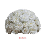 Ali Flowers White Rose Artificial Flower Ball Centerpieces for Table Decor ALFBL006 - Ali Flowers