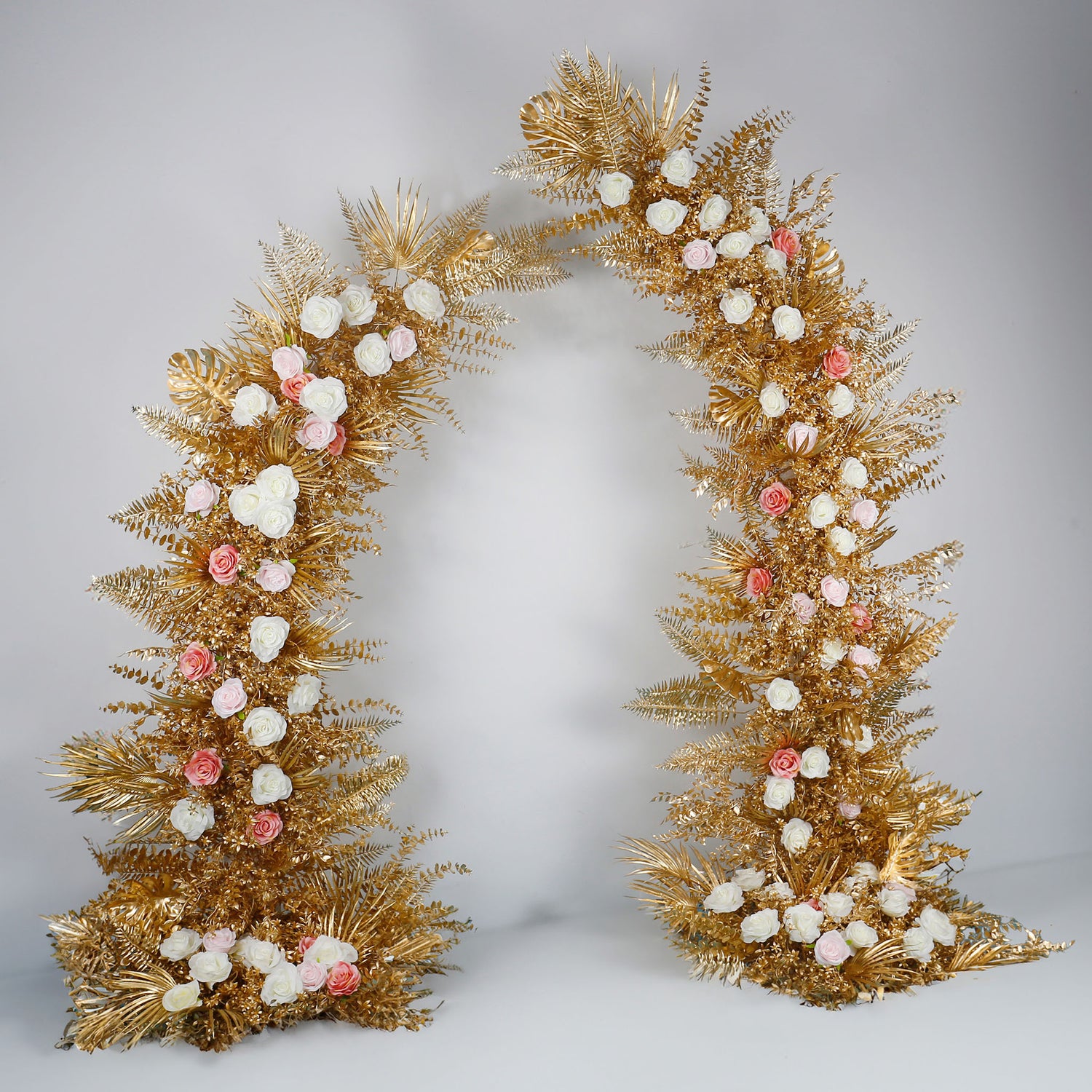 aliflowers-wedding-decoration-gold-horn-arch-flower-art-set