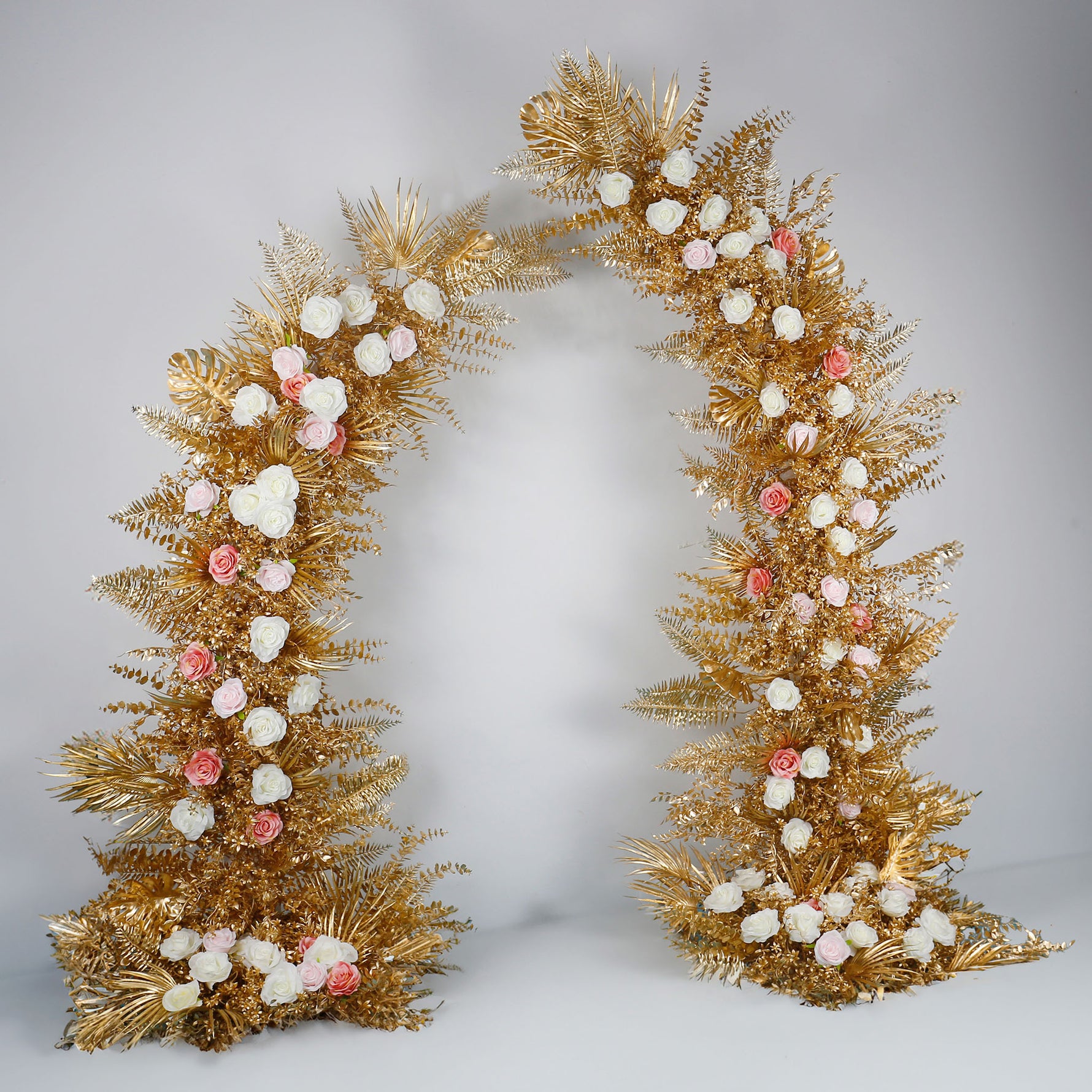 aliflowers-wedding-decoration-gold-horn-arch-flower-art-set