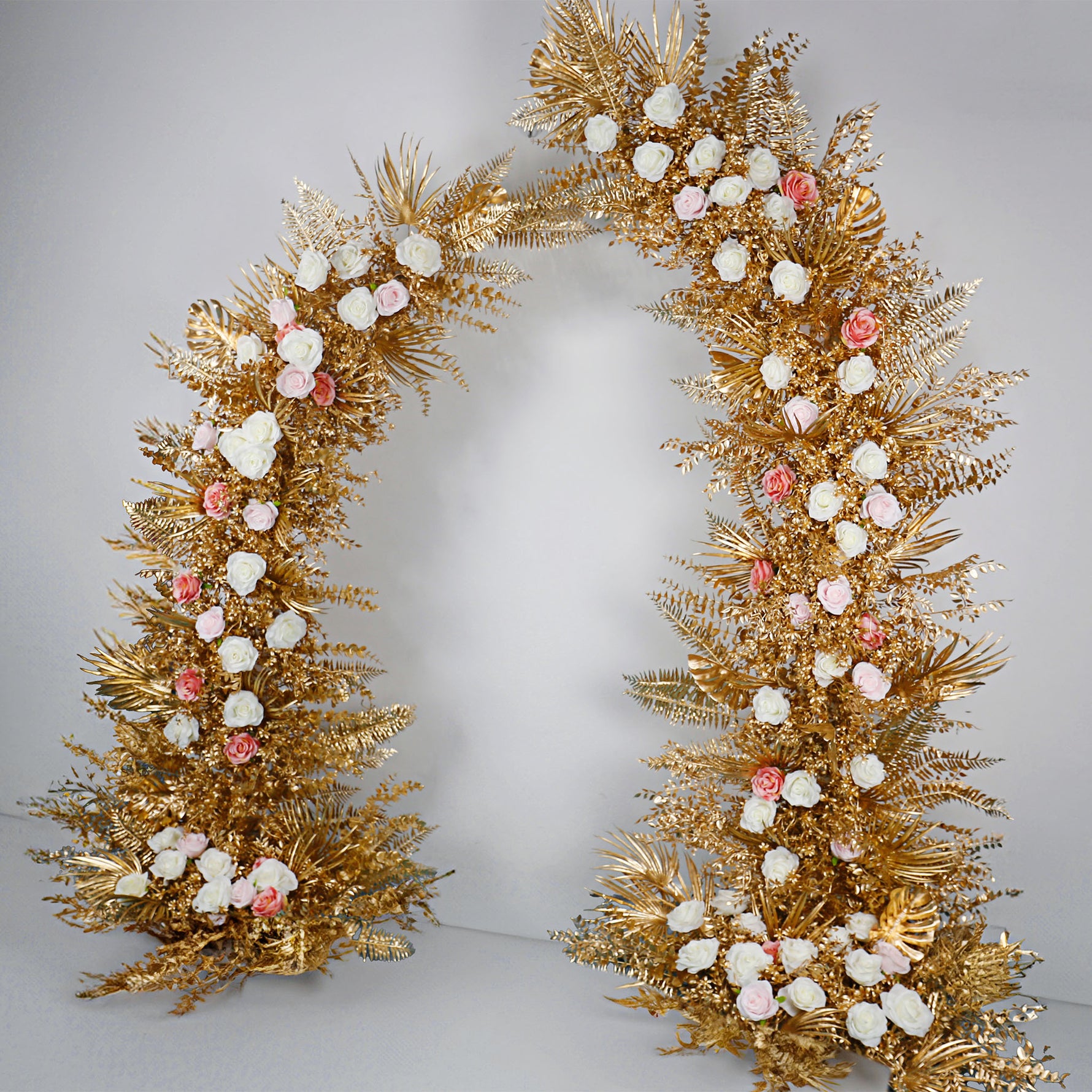 aliflowers-wedding-decoration-gold-horn-arch-flower-art-set