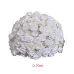 Ali Flowers Pure White Rose Handmade Artificial Flower Ball Centerpieces for Table Decor ALFBL009 - Ali Flowers