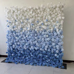Ali Flowers 5d White Blue Rose Flower Wall Backdrop for Wedding Party Events Decoration ALFWL024 - Ali Flowers