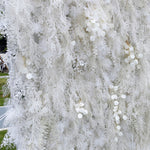 Aliflowers White Mist Handmade Hanging Flower Wall Backdrop Decor ALFWL124 - Ali Flowers