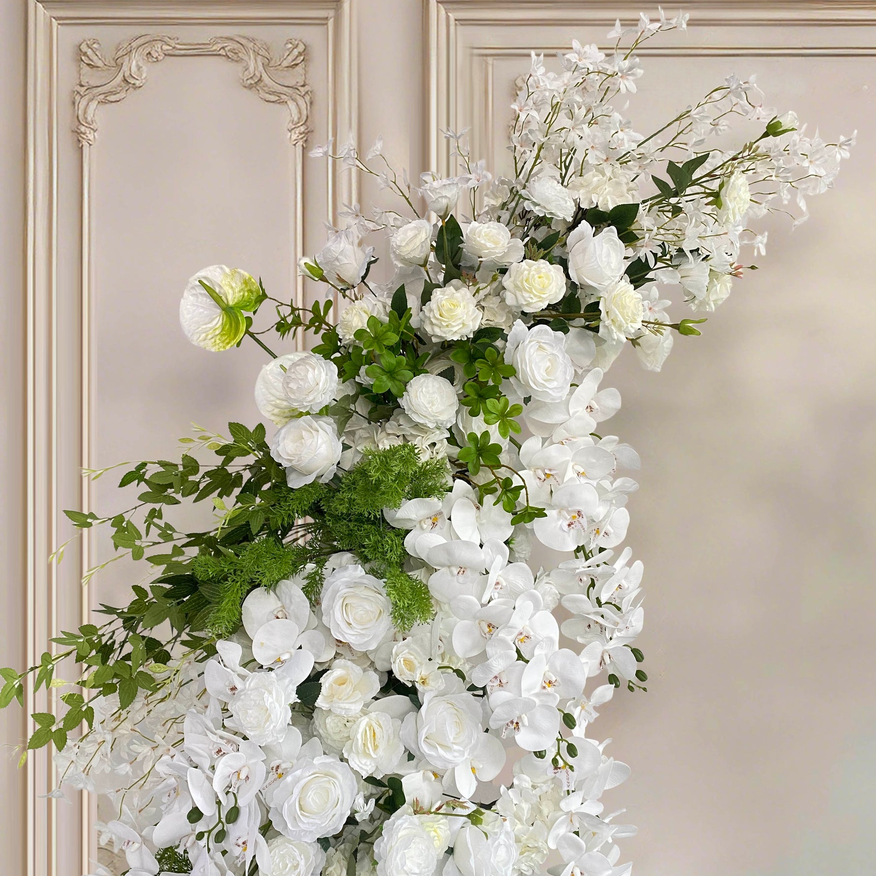 Aliflowers Forest-Themed Series Artificial Nandina wedding backdrop Horn Arch ALFAC005 - Ali Flowers