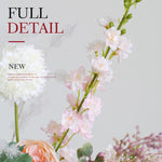 Aliflowers Blush Series Delphinium Grass Green Plant Leaves Flower Arrangement Decor Wedding Background Frame Aisle Floor Flower ALFAC007 - Ali Flowers