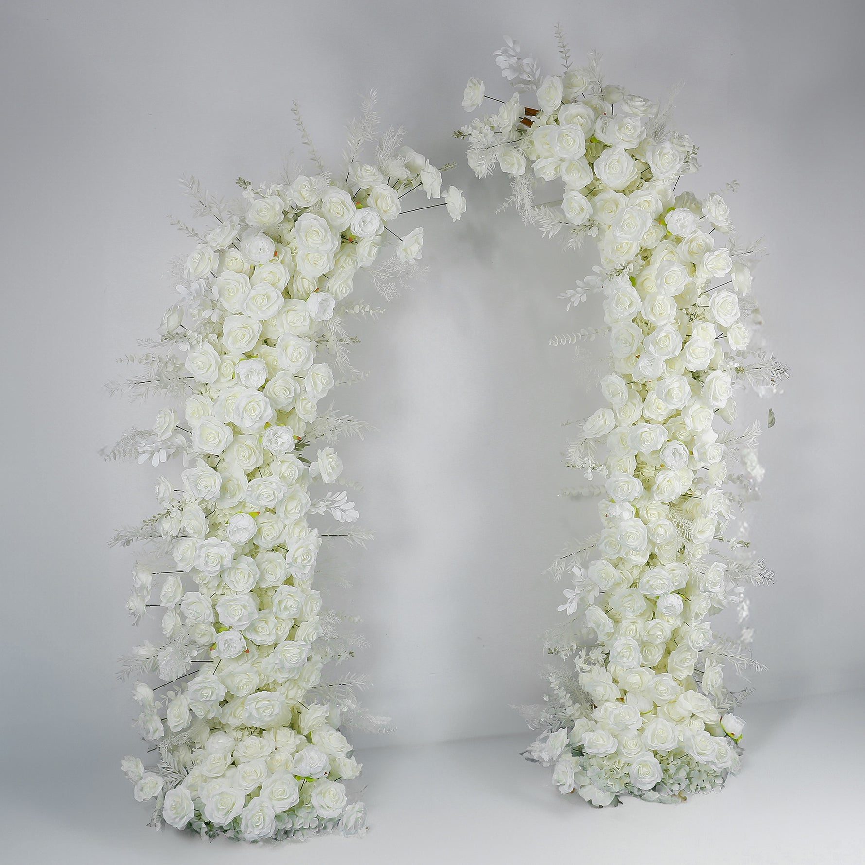 aliflowers-white-rose-artificial-flower-wedding-background-horn-arch-frame