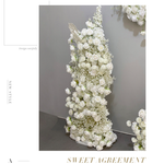 Aliflowers White Rose Baby's Breath Wedding Background Arch KT Board Decoration Flowers ALFKT012