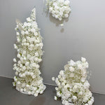 Aliflowers White Rose Baby's Breath Wedding Background Arch KT Board Decoration Flowers ALFKT012