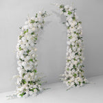 white-rose-flower-arrangement-decoration-horn-arch-wedding-stage-background