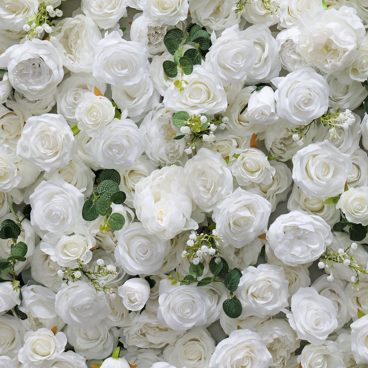 Infinity White Rose Flower Wall Backdrop for Weddings Events and Photo Booths - Ali Flowers