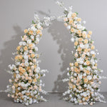 Aliflowers Red Rose Floral Arrangement Decor Wedding Horn Arch Frame Floor Flower Prop ALFAC004 - Ali Flowers