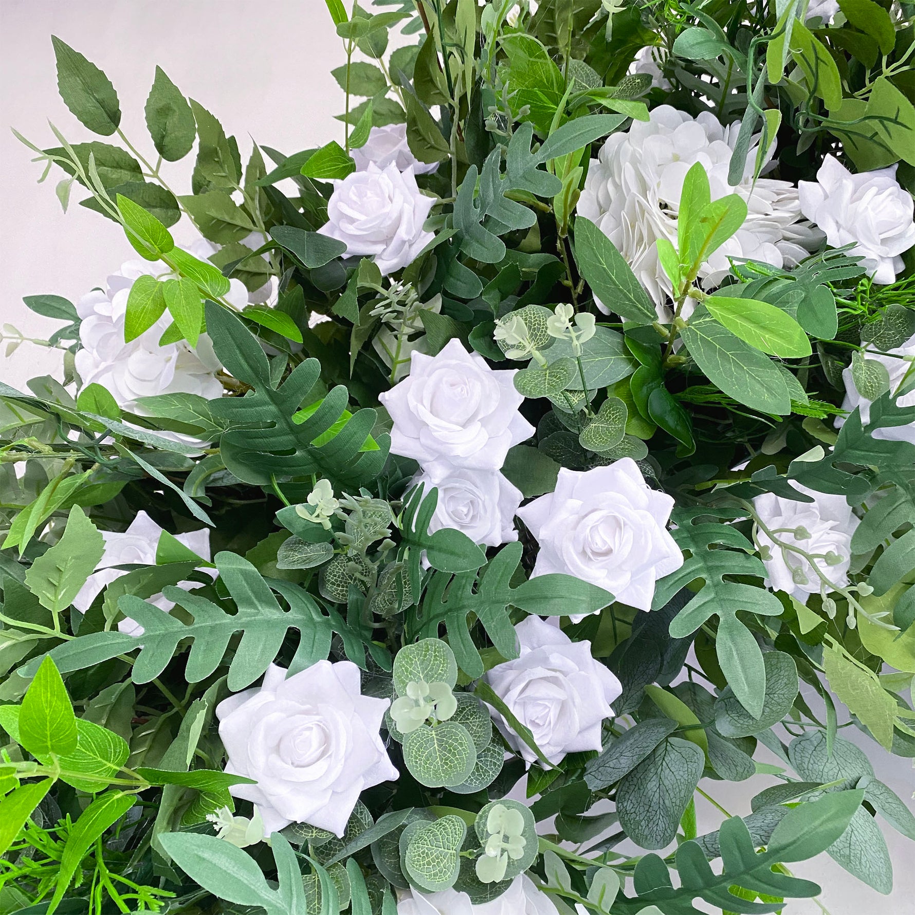 Aliflowers Forest-Themed Series Ourdoor Artificial  Green Willow Leaves Floral Wedding backdrop Heart Arch ALFAH007 - Ali Flowers