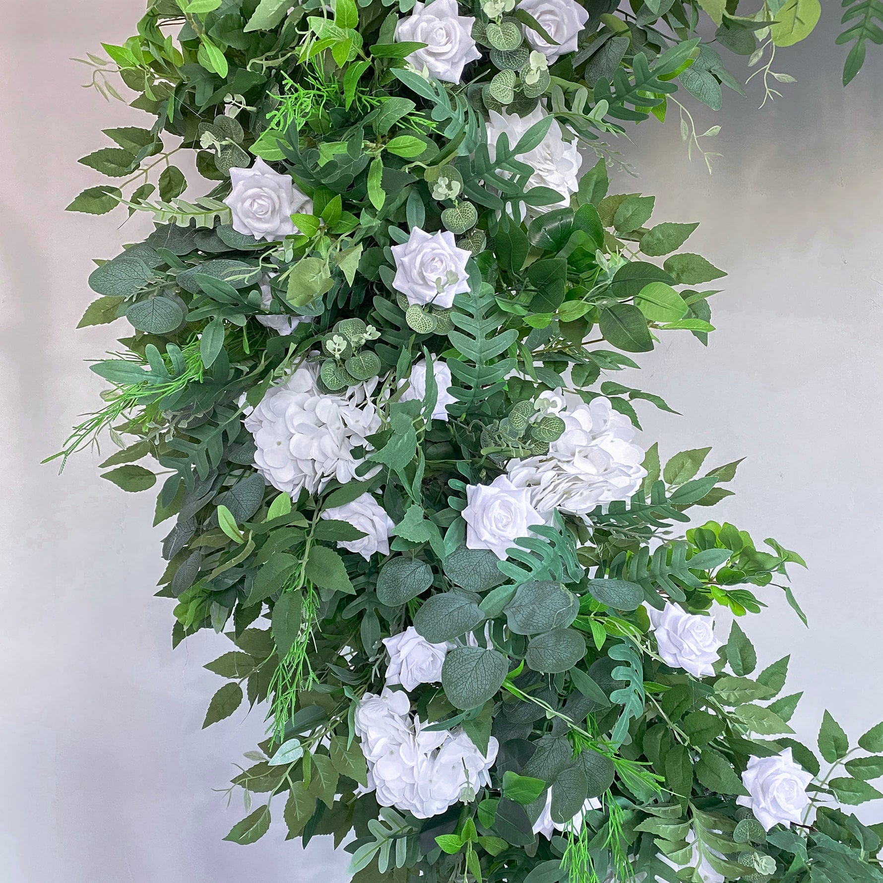 Aliflowers Forest-Themed Series Ourdoor Artificial  Green Willow Leaves Floral Wedding backdrop Heart Arch ALFAH007 - Ali Flowers