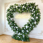 Aliflowers Forest-Themed Series Ourdoor Artificial  Green Willow Leaves Floral Wedding backdrop Heart Arch ALFAH007 - Ali Flowers