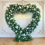 Aliflowers Forest-Themed Series Ourdoor Artificial  Green Willow Leaves Floral Wedding backdrop Heart Arch ALFAH007 - Ali Flowers