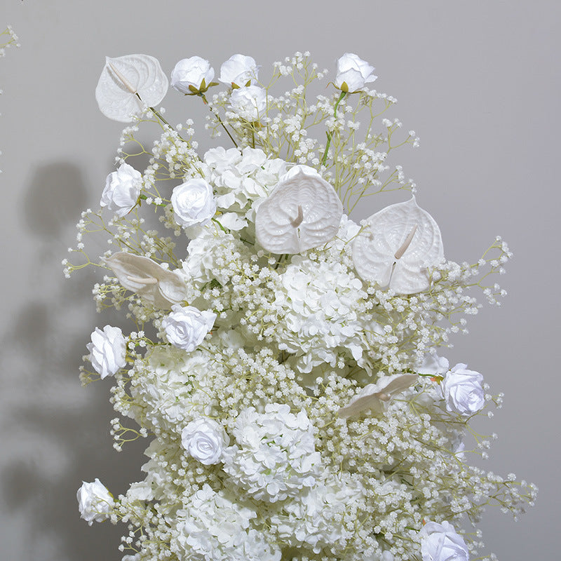 Aliflowers White Rose Orchid Baby's Breath Wedding Flower Arrangement ALFKT008