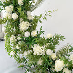 Aliflowers Forest-Themed Series White Rose Moon-Shaped Arch for Wedding - Ali Flowers